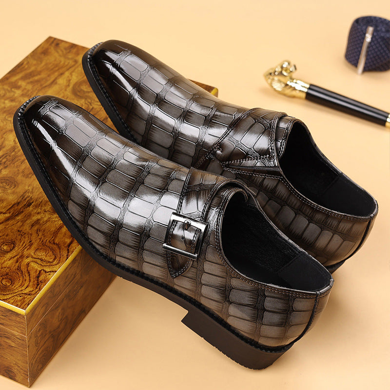 Chaussures de robe pour hommes texturés style britannique
