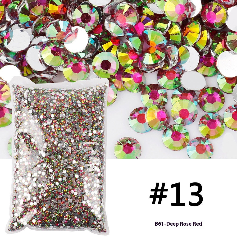 Resin Flat Magic Color Nail Strass-sticking Ornement fait à la main