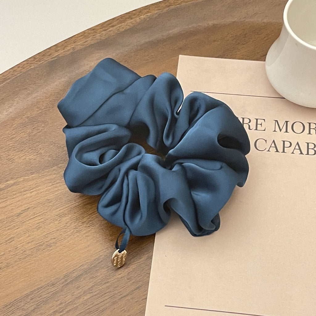 Large Simple Satin Hair Scrunchie