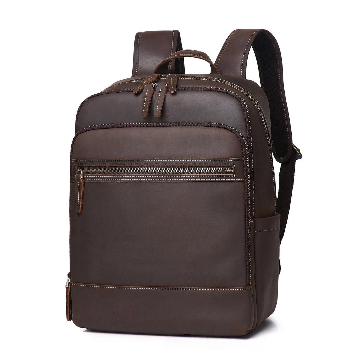 Crazy Horse cuir Cowhide Brown Hommes sac à dos