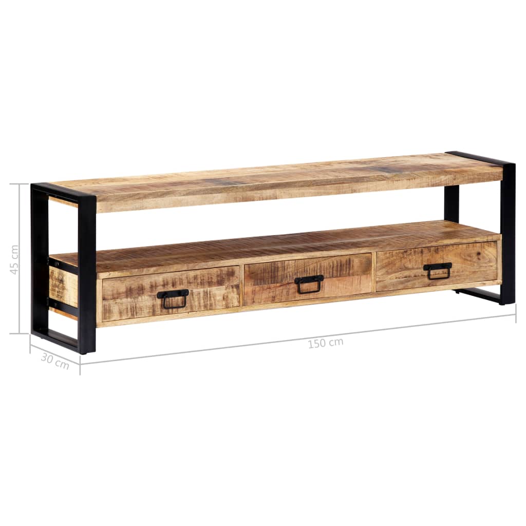 Armoire TV 150 x bois de mangue massif