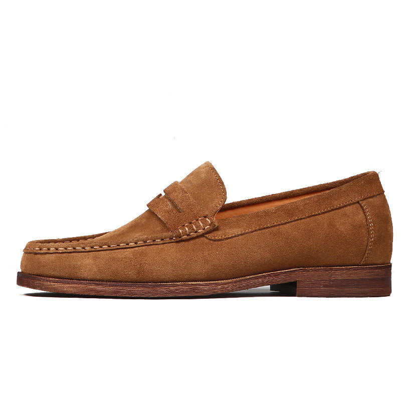 Mocassins en cuir homme Chaussures de bateau en cuir véritable Slip-on Suede