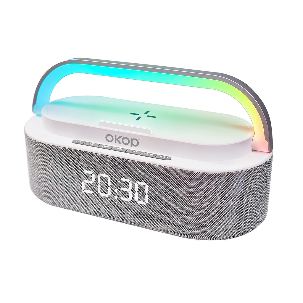 KP-578 Haut-parleur Bluetooth sans fil vendu à chaud avec réveil et charge sans fil Featu