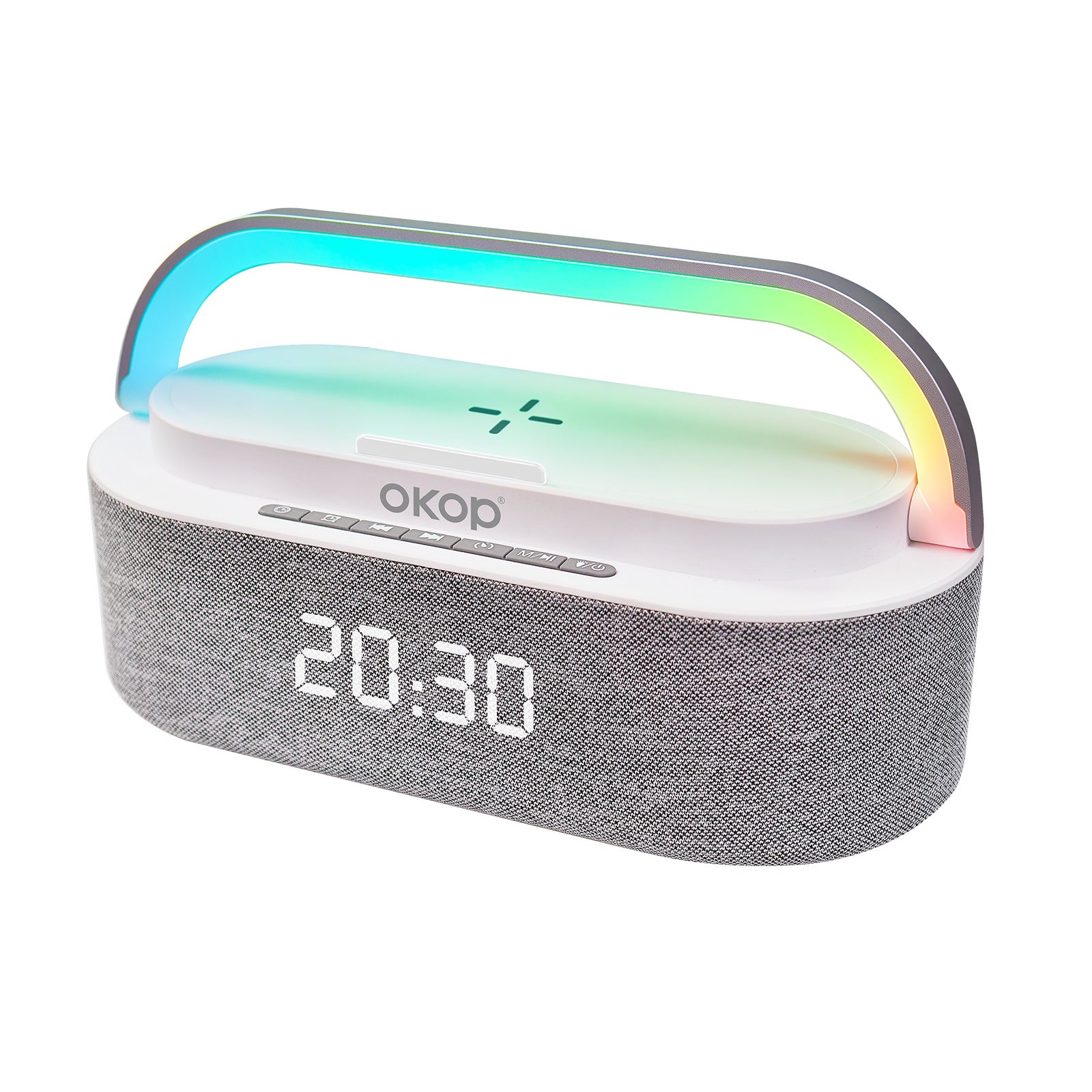 KP-578 Haut-parleur Bluetooth sans fil vendu à chaud avec réveil et charge sans fil Featu