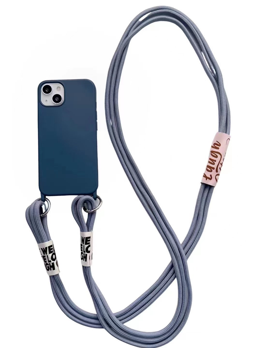 Boîtier de téléphone en silicone liquide à longue bande diagonale