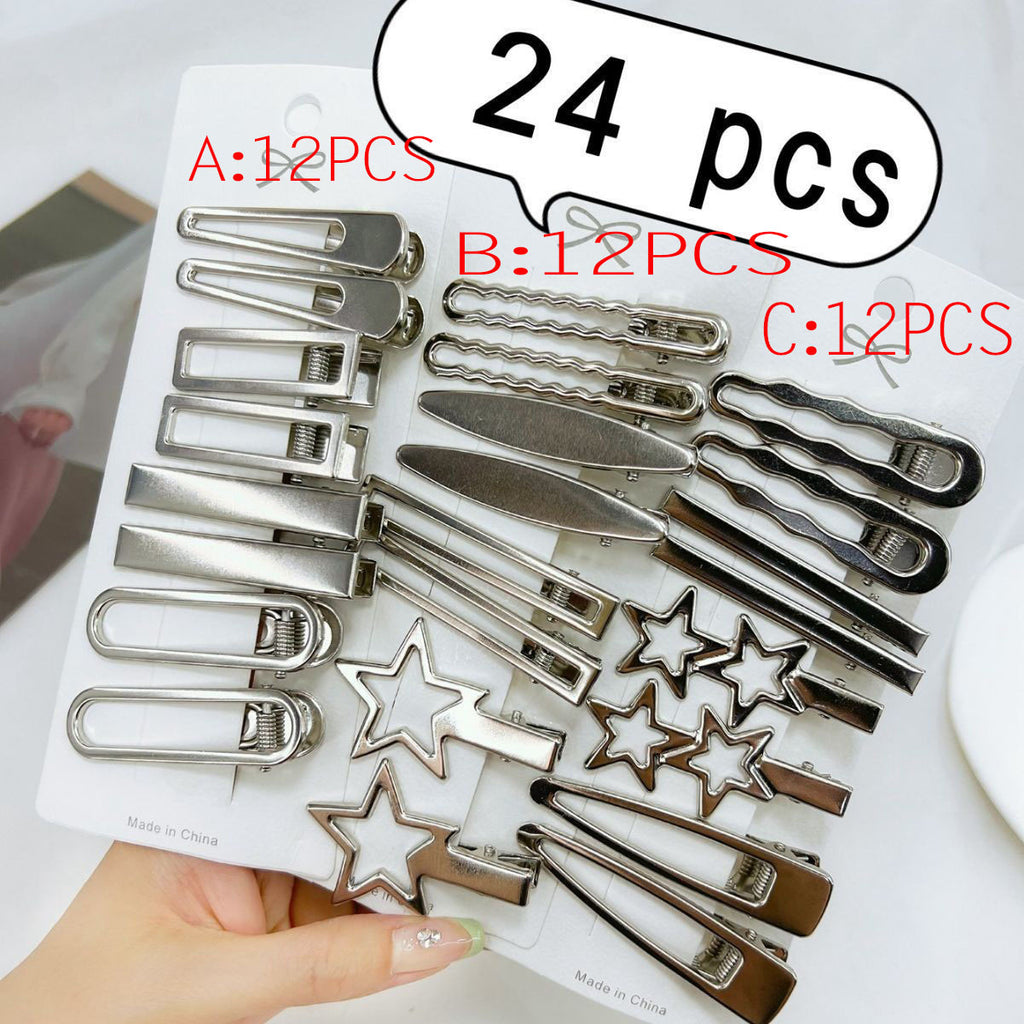 Lot de strass en forme de coeur, 24 pièces, lettre Duckbill
