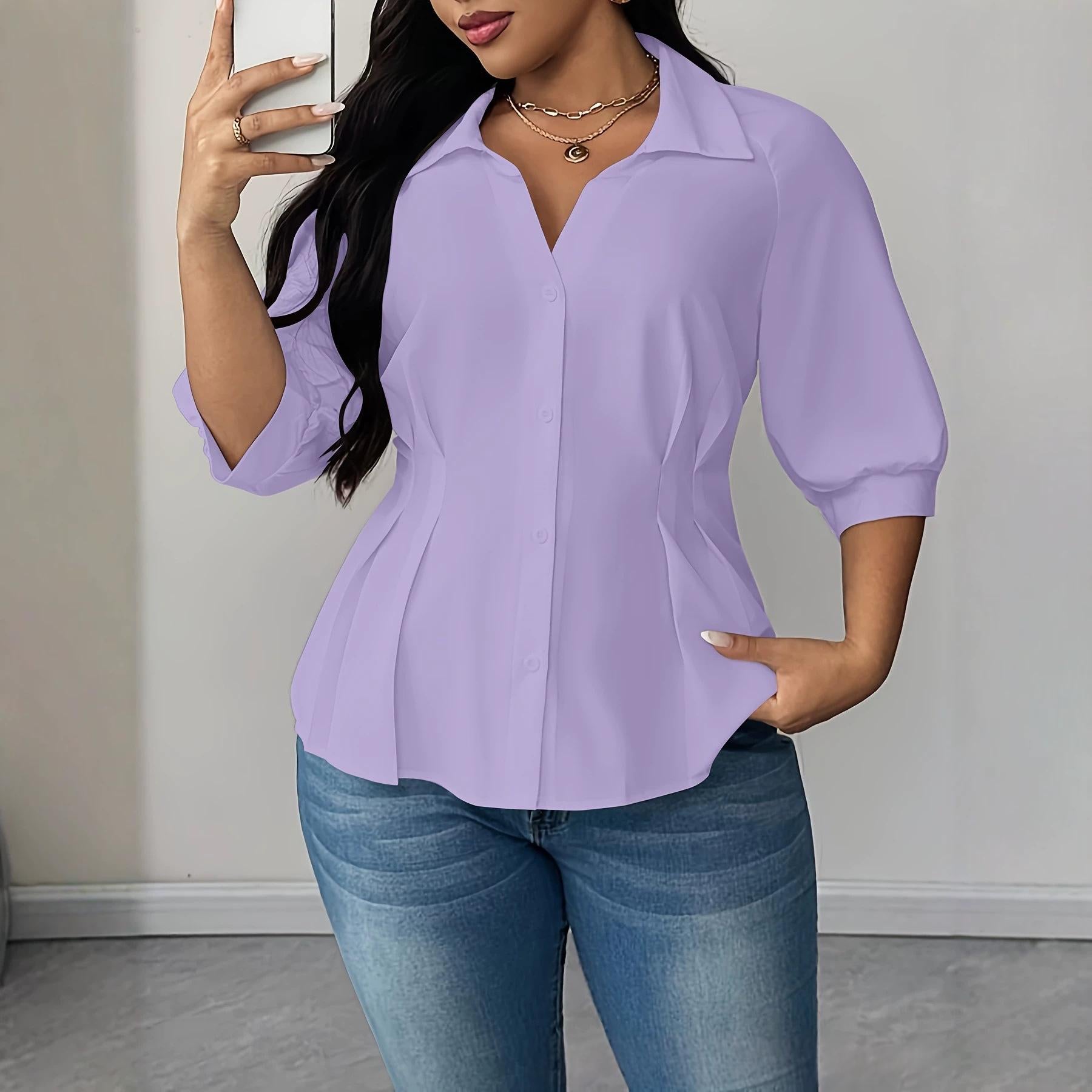 Plus-taille femmes Blouse Springsummer Style