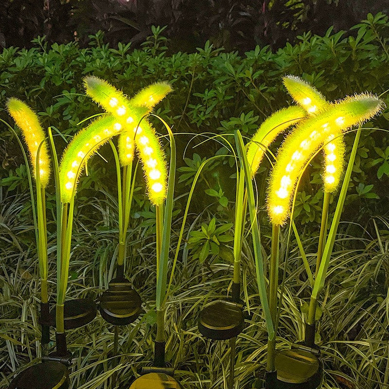 Simulation extérieure Solar Dogtail Grass Lampe LED Décoration Lampe de pelouse