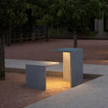 Minimaliste moderne extérieur en acier inoxydable siège lampe paysage