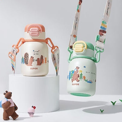 Capacité avec sangle étanche Paille à boire directe Mini coupe à large bande