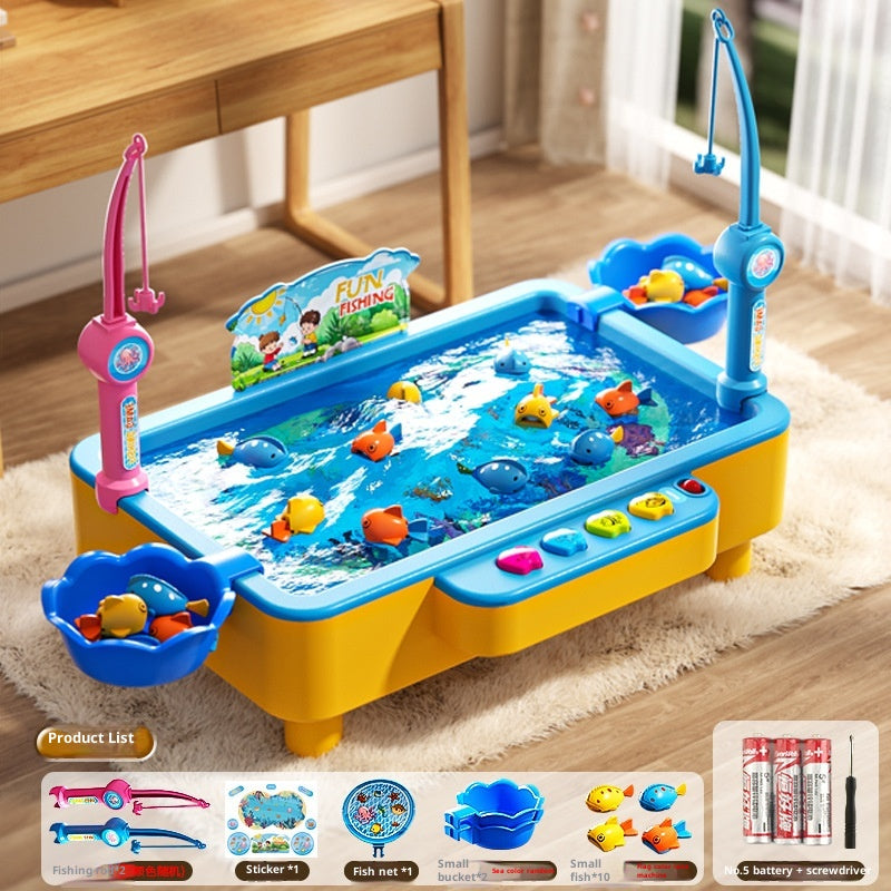 Ensemble de jouets de pêche magnétique électrique