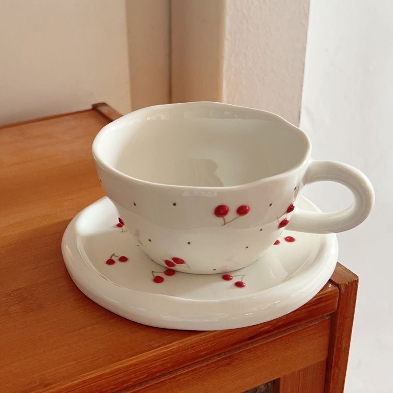 Coffret de café en céramique peint à la main