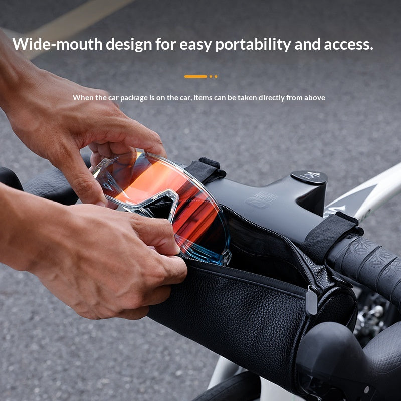 Sac à vélo en cuir PU imperméable à grande capacité