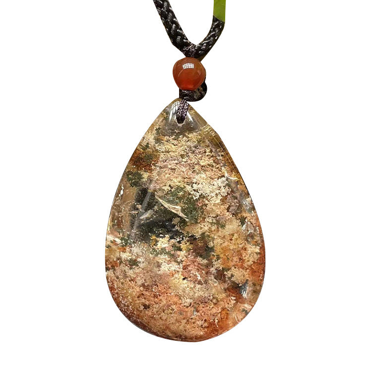 Collier pendentif en cristal transparent en sweater complet
