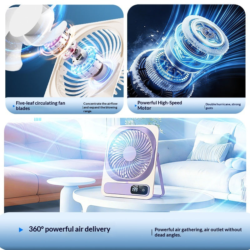 Affichage numérique Mini ventilateur de papier chargé USB
