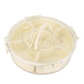 Plateau de séparation rotatif à 360° 6 compartiments Plateau de snack scellé compact Plateau de service divisé F