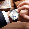 Montre de mode Quartz pour homme Bracelet en cuir véritable
