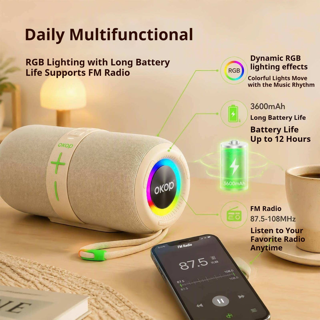 Haut-parleur Bluetooth sans fil KP-873 le plus vendu avec éclairage RGB