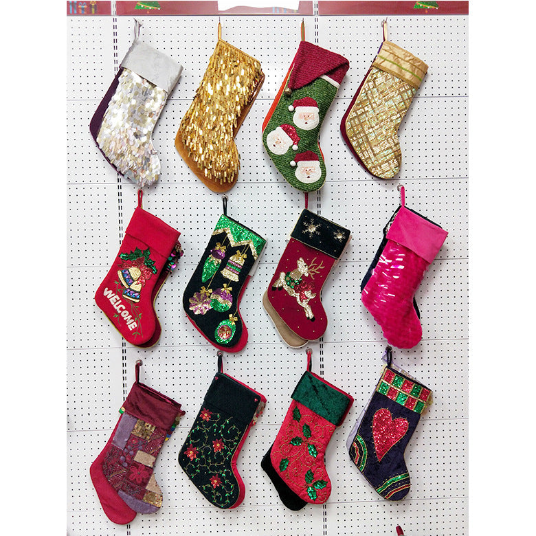 Broderie perlée Accueil Noël Bas