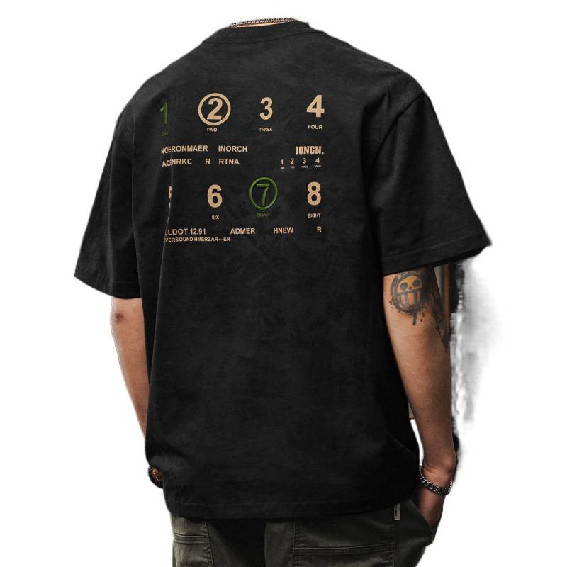 T-shirt polyvalent pour hommes à manches courtes style américain