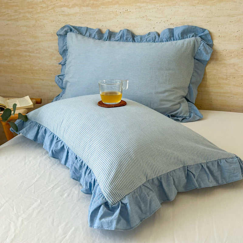 Coussin simple en coton lavé