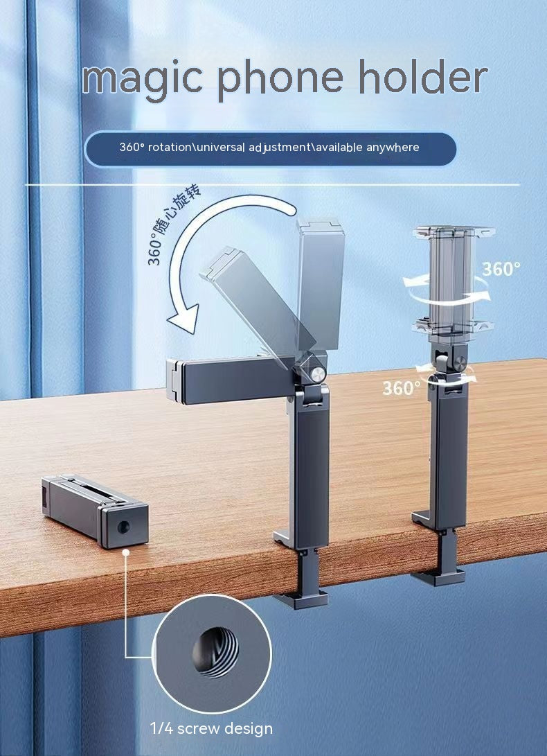 Support portable de téléphone pliable en alliage d'aluminium