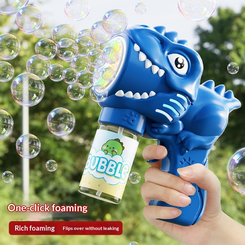 Influenceur-style Automatic Bubble Machine Handheld Dinosaur Bubble Gun pour enfants