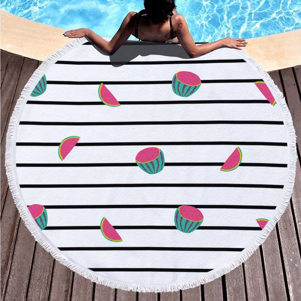 Impression numérique serviette ronde de plage