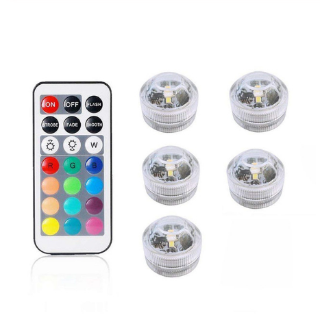 Télécommande lumière plongée 3CM diamant torsion couleur rouge vert bleu blanc chaud blanc w