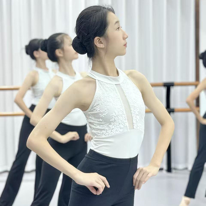 Femmes Ballet Pratique Leotard avec Col Halter