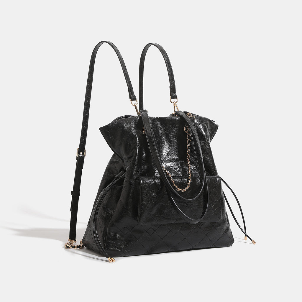 Sac à dos en cuir craqué à l'huile pour femmes