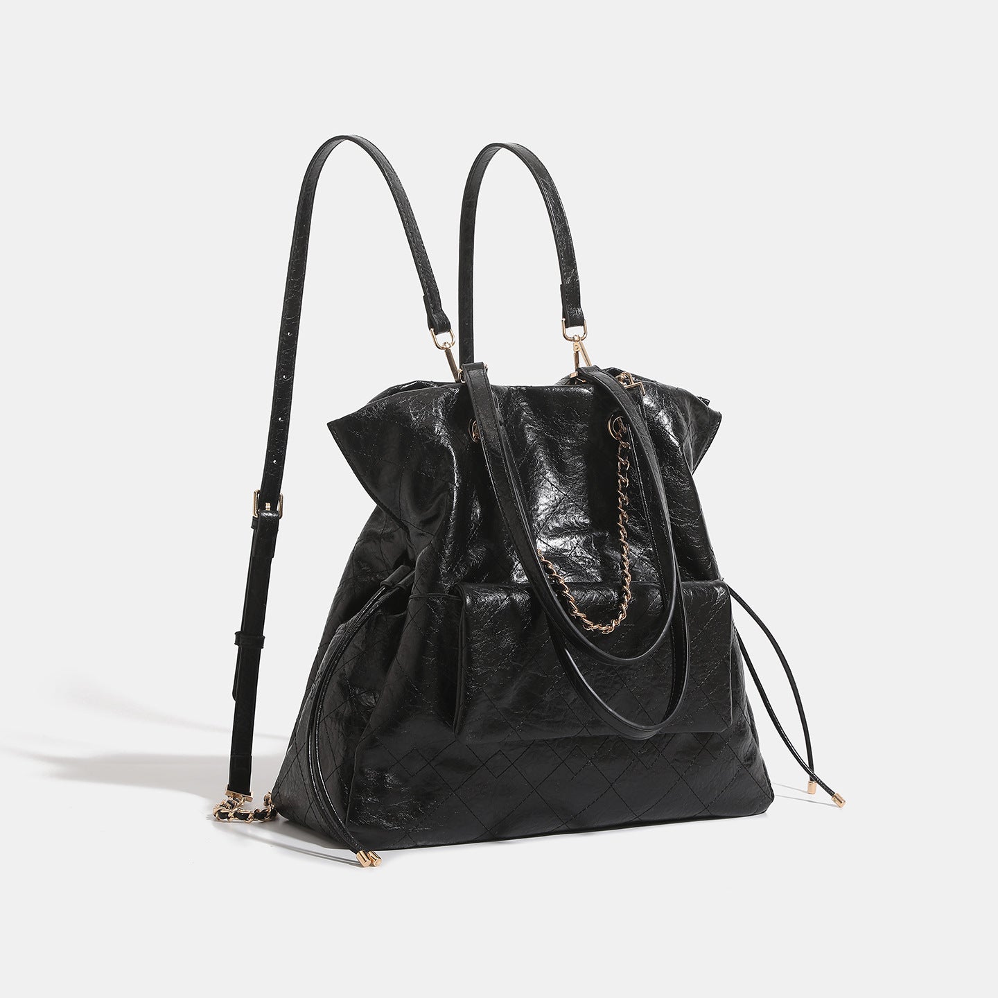 Sac à dos en cuir craqué à l'huile pour femmes