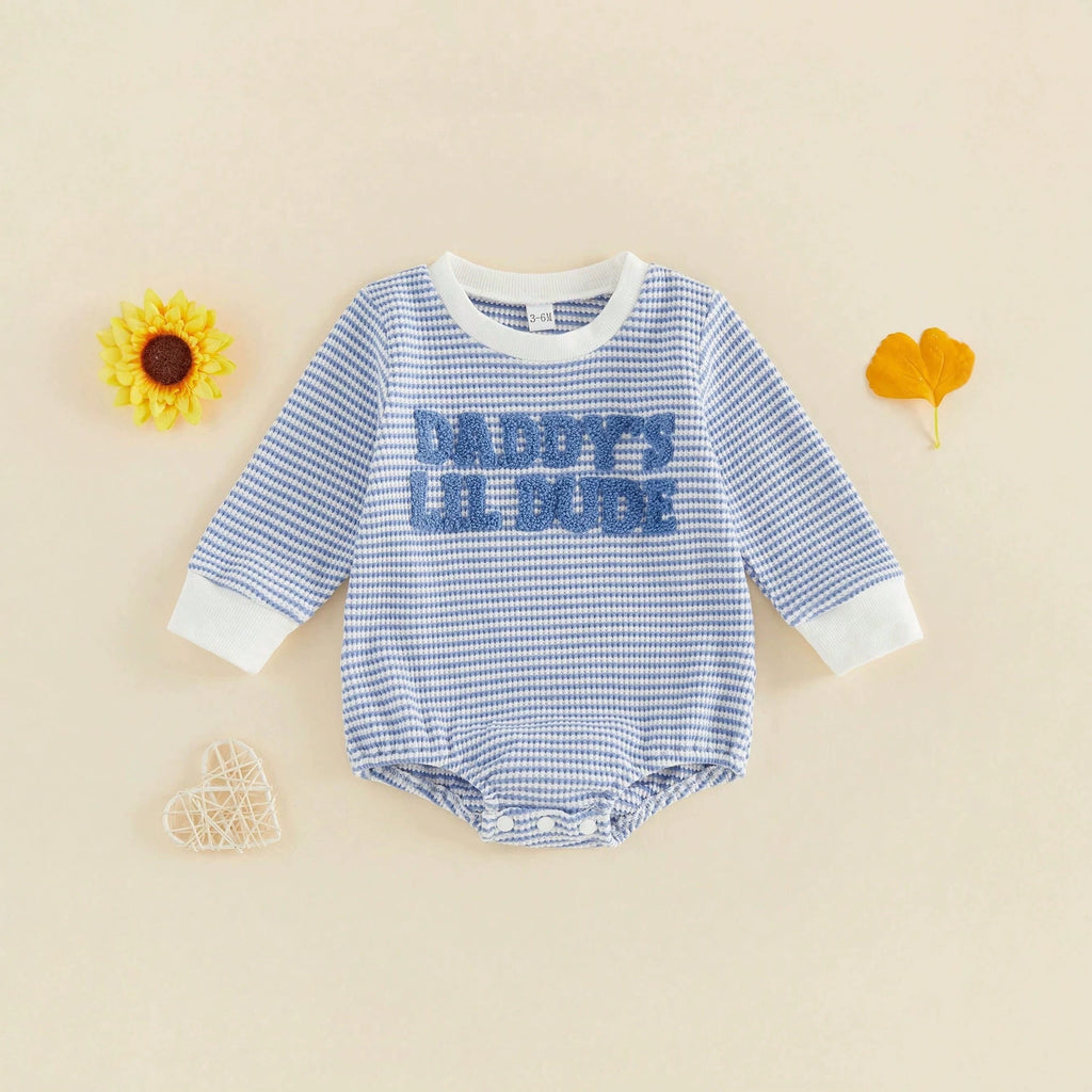 Torchon de lettre Broderie rayé Romper
