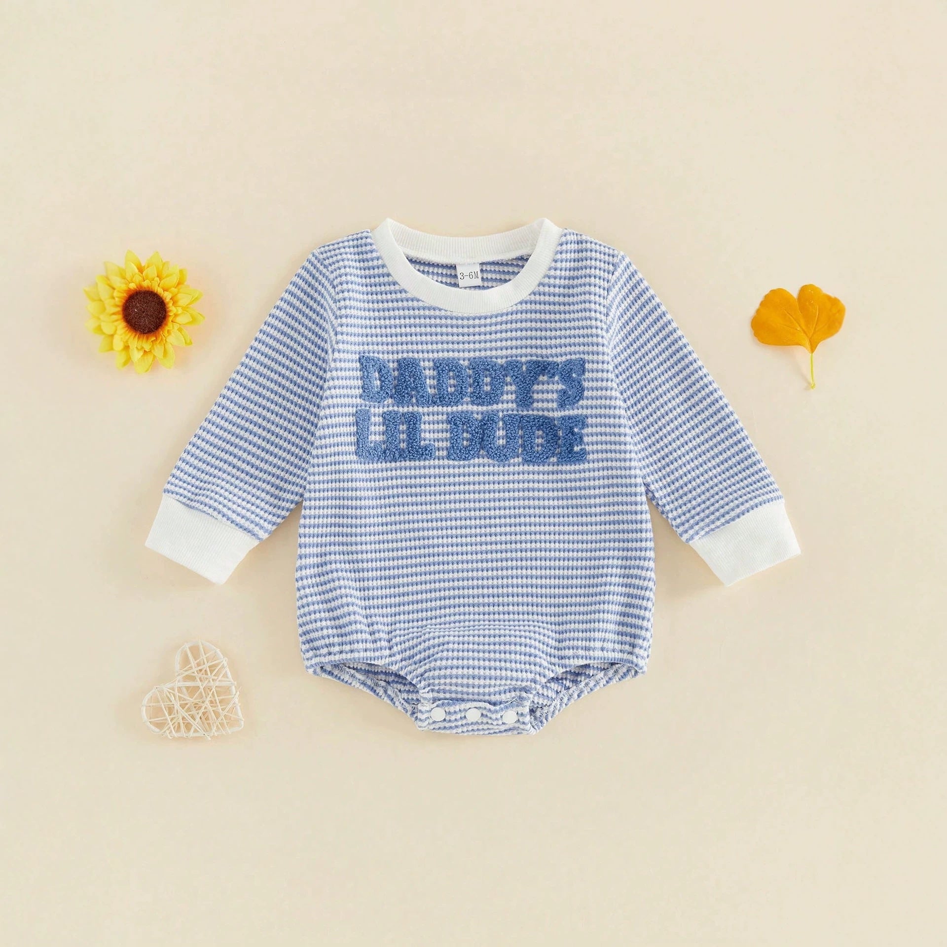 Torchon de lettre Broderie rayé Romper