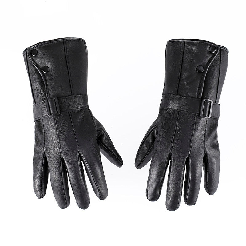Gants en cuir véritable avec doublure en polaire pour une protection plus chaude et imperméable