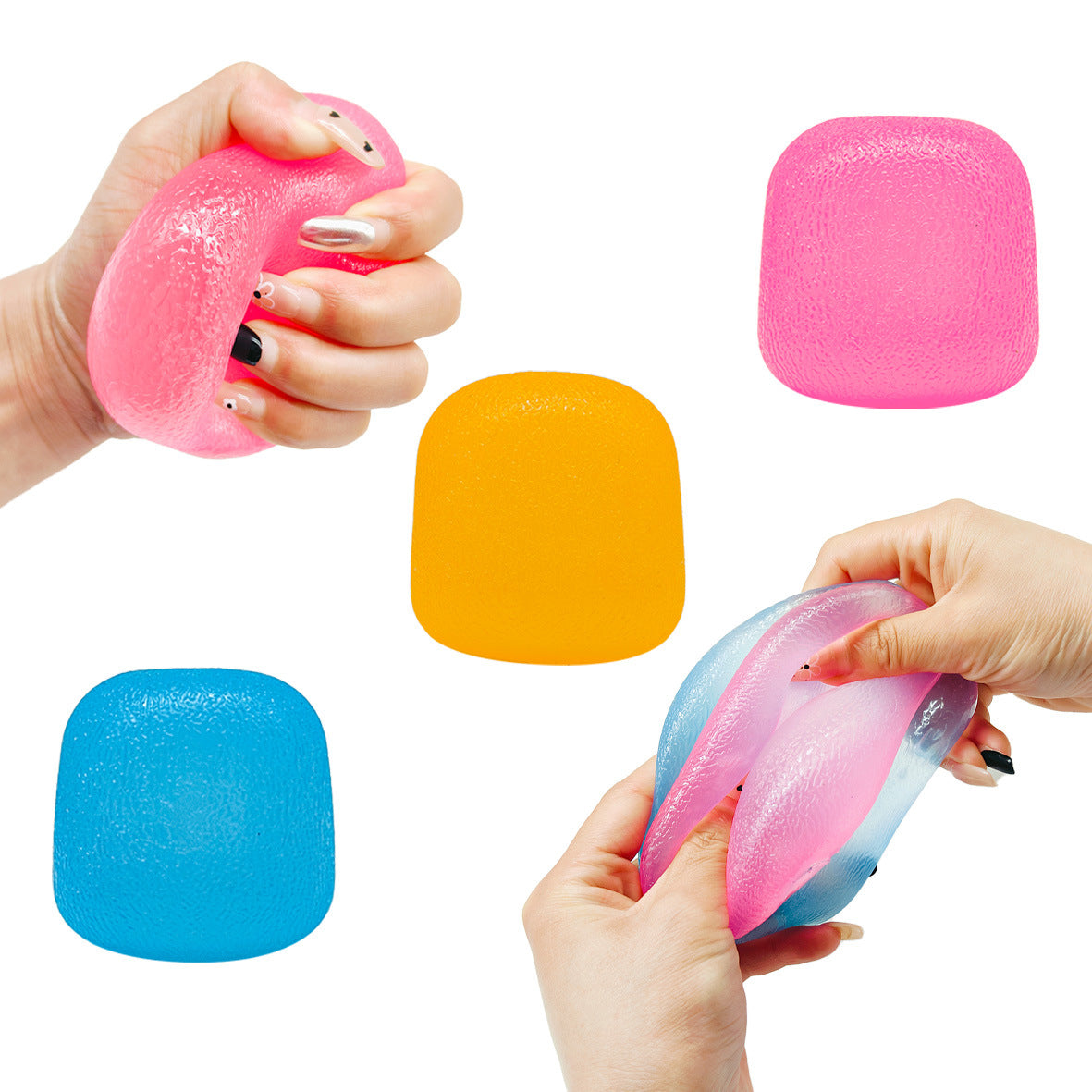 Cylindrical color-changing squeeze toy