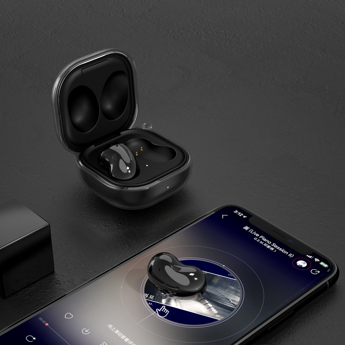 Boîtier d'oreille transparent Bluetooth