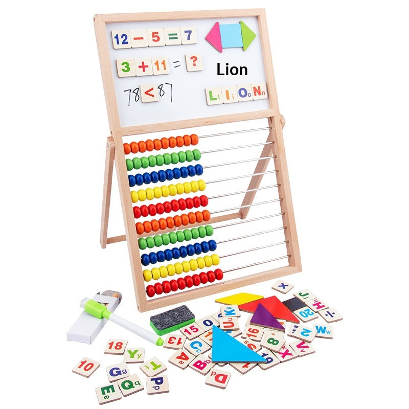 Tableau de dessin magnétique multifonctionnel double-sid avec support de calcul