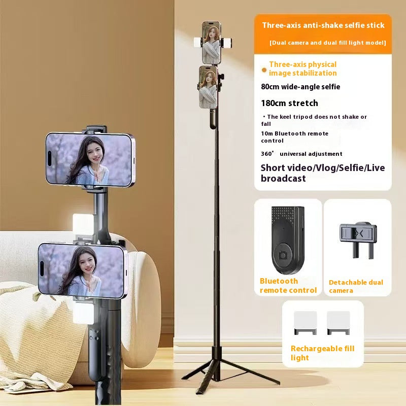 Téléphone portable Bluetooth Selfie Stick Stabilizer Sol Stand
