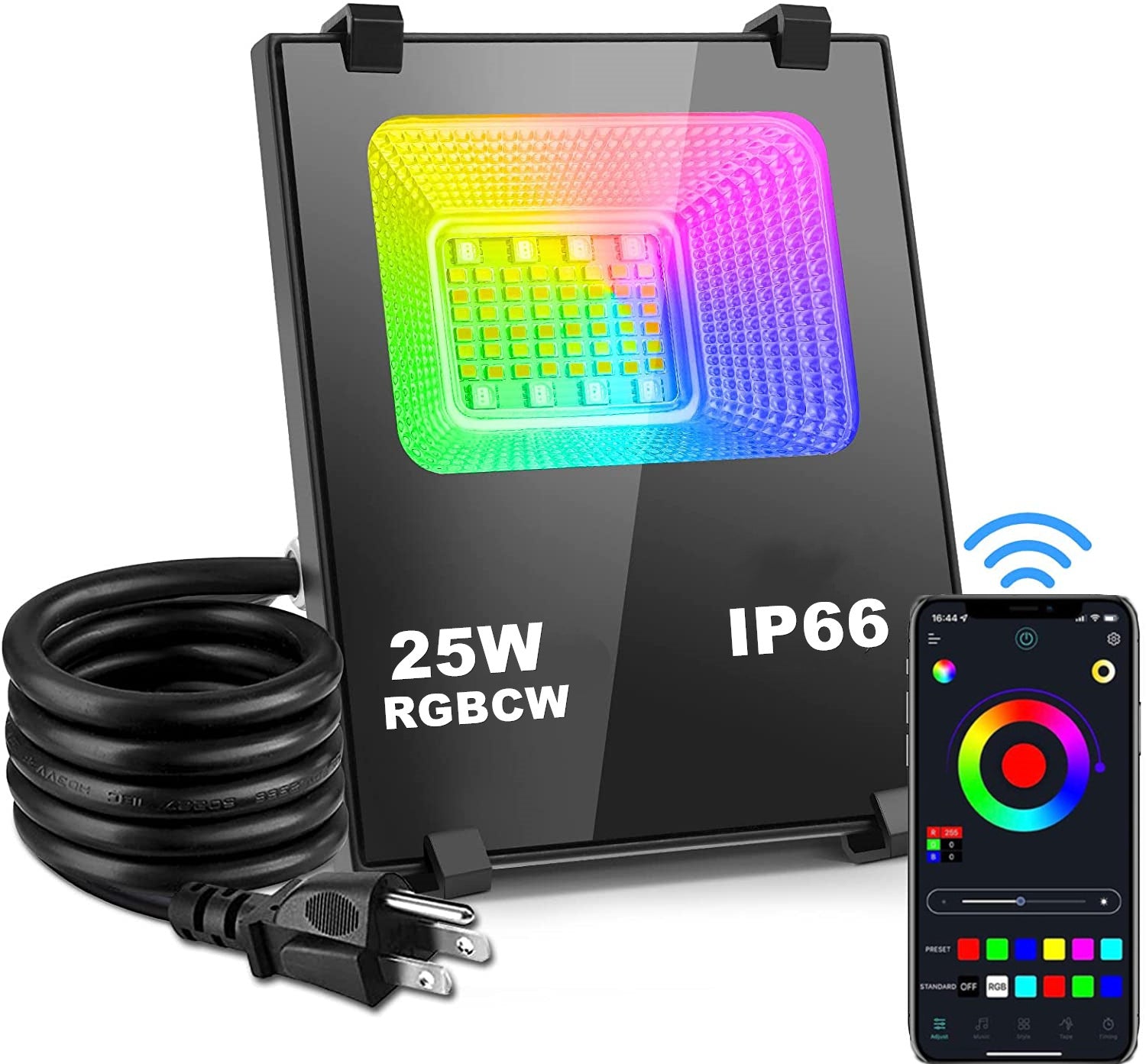 IP66 Jardin étanche Smart Bluetooth RGBW Flood Light