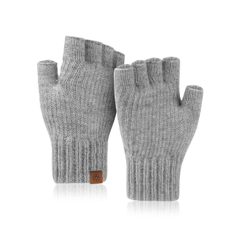 Gants à demi-doigts à mailles thermiques pour hommes