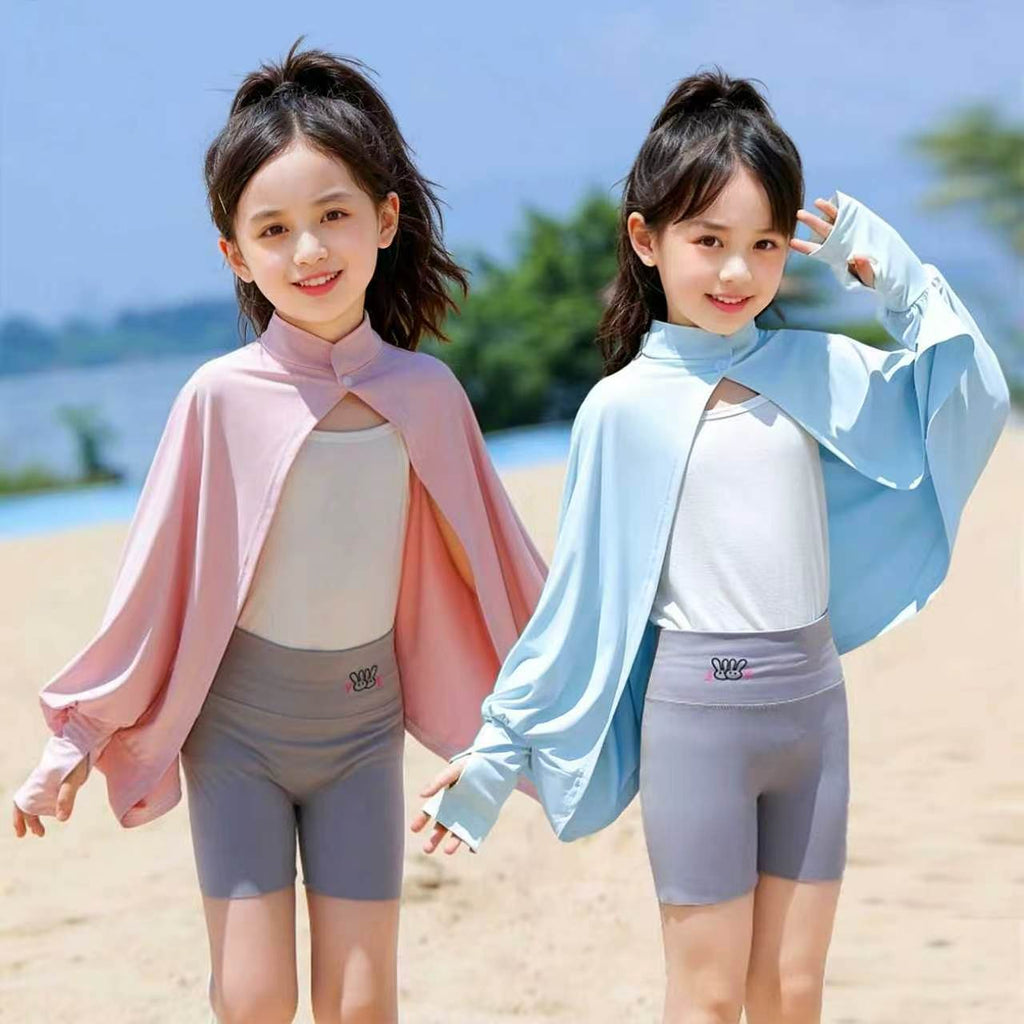 Chemise Respirante Sun-Protection pour enfants Châle et Cape de protection solaire extérieure