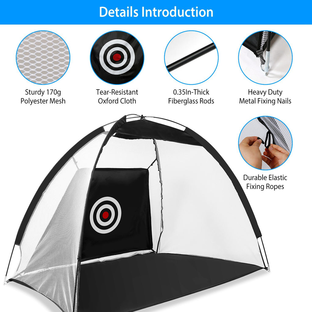 Golf Net Golf Training Aides Pratique Nets Conduite Filets avec Cible Cloth Carry Bag