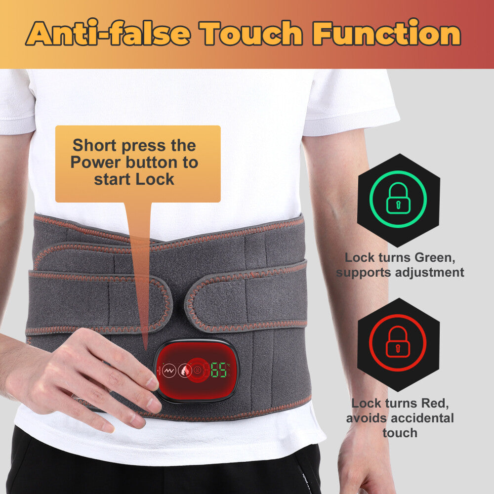 Massage électrique de la ceinture chauffante infrarouge pour soulager la douleur dans le bas du dos