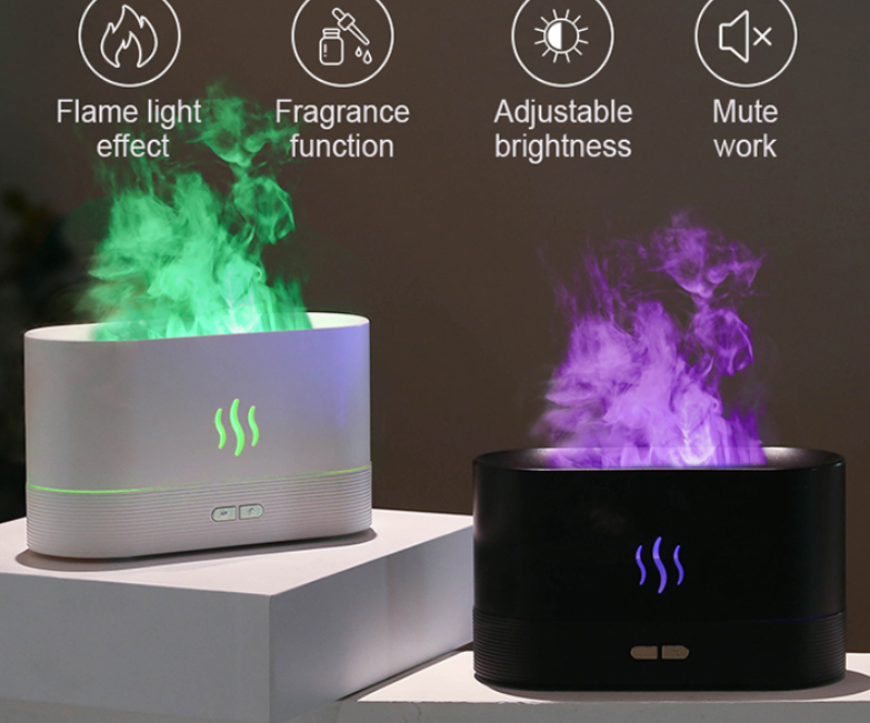 Diffuseur d'aromathérapie avec ampoule de flamme