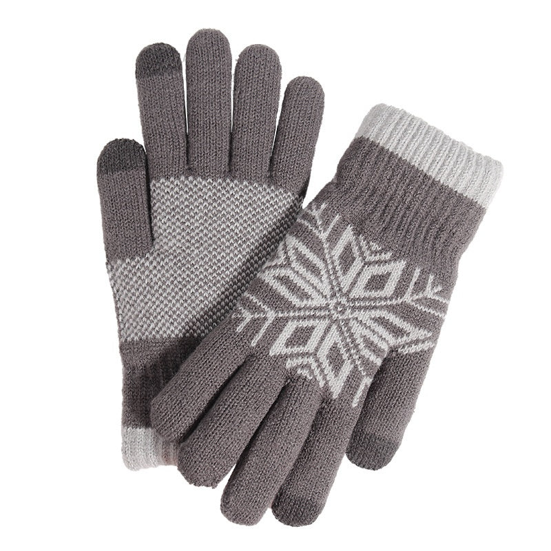 Gants à écran tactile double-couche de Noël