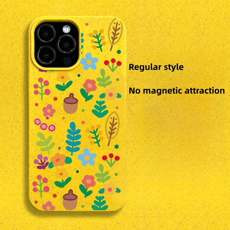 Cas de téléphone magnétique Fleurs et plantes résistant aux gouttes