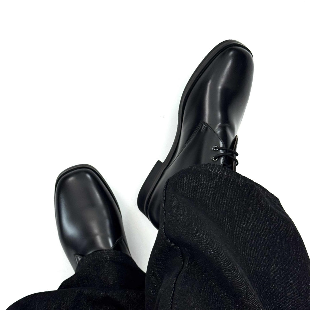 Chaussures rétro en cuir style britannique