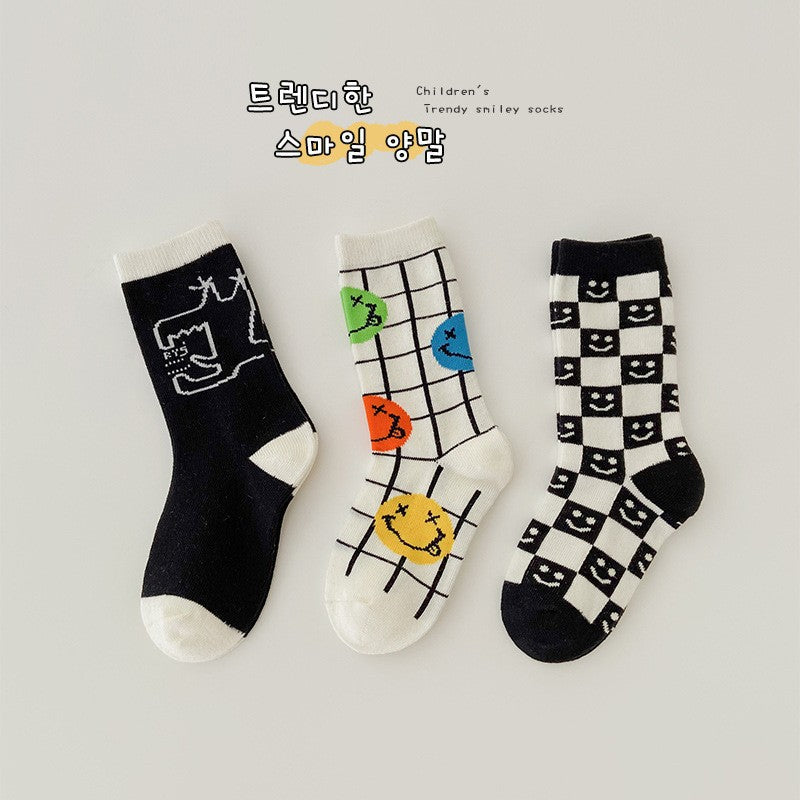 Chaussettes colorées de 3 paires à point d'onde