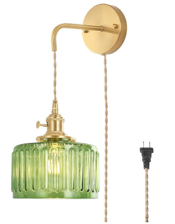 Lampe murale en verre de laiton Chambre simple